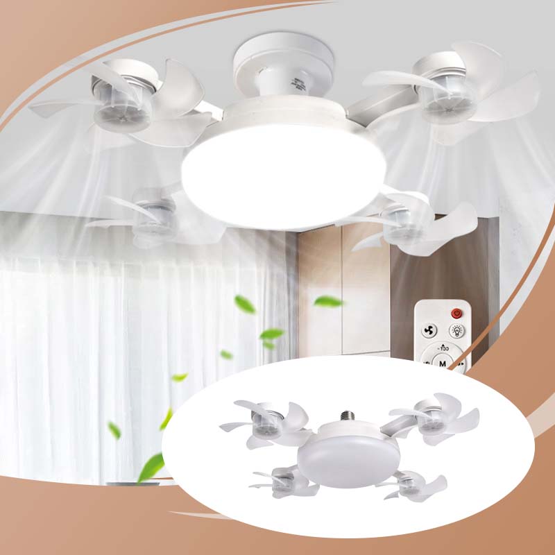 🌀50% OFF NOW! 💡 Ceiling Fan with E27 Socket – Silent 2-in-1 LED Fan with Remote Control – Cool & Light in One 🏠