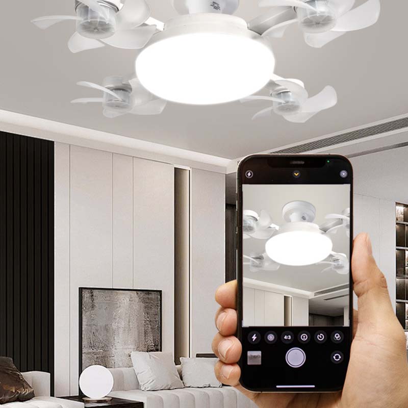 🌀50% OFF NOW! 💡 Ceiling Fan with E27 Socket – Silent 2-in-1 LED Fan with Remote Control – Cool & Light in One 🏠