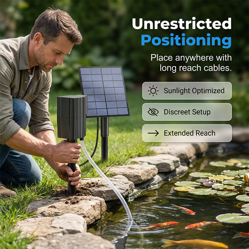 ☀️50% OFF !!  Solar Pond Aerator with Air Pump – Crystal Clear Water & Healthier Fish Without Electricity Bills 🐟