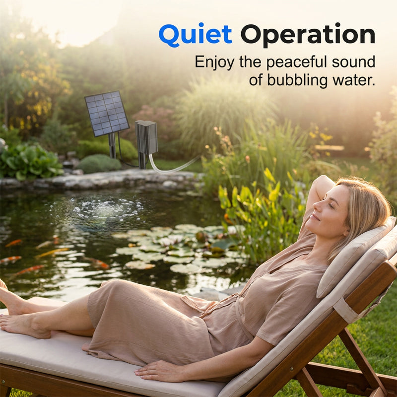☀️50% OFF !!  Solar Pond Aerator with Air Pump – Crystal Clear Water & Healthier Fish Without Electricity Bills 🐟