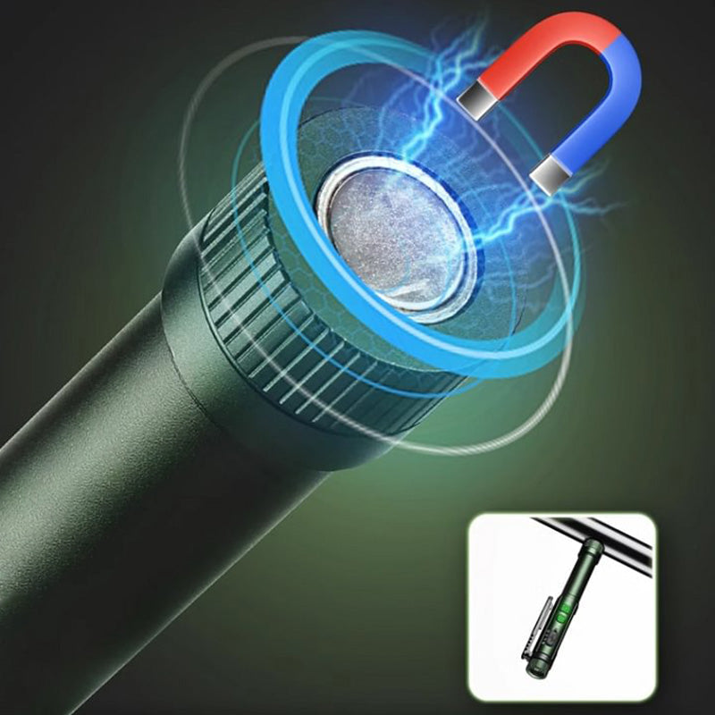Magnetic Pen Light – 600LM Tactical Flashlight with Clip & Multi-Mode Lighting