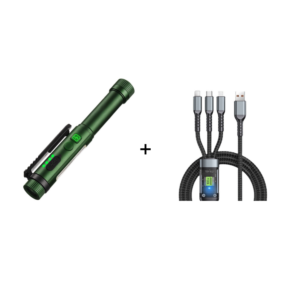 Magnetic Pen Light – 600LM Tactical Flashlight with Clip & Multi-Mode Lighting