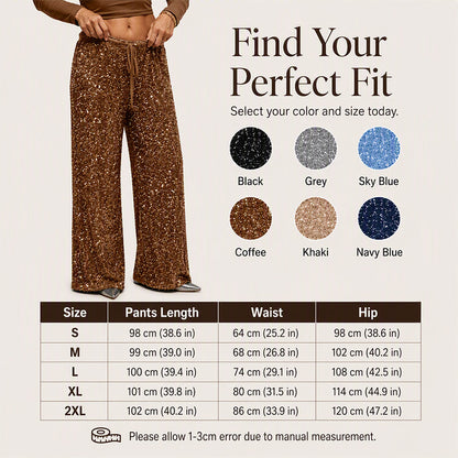 🛍️🔥Last Day Special Price £23.99!!👖Women's Elastic Waist Straight-Leg Pants