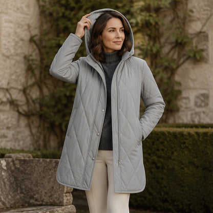 ❄️ Cold-Weather Comfort | Women's Diamond-Quilted Hooded Winter Coat