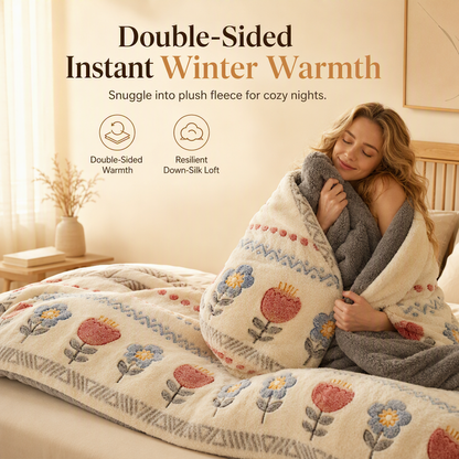 Sherpa Fleece Comforter – Double-Sided Soft Velvet