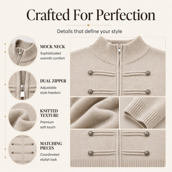Jacket zipped closed