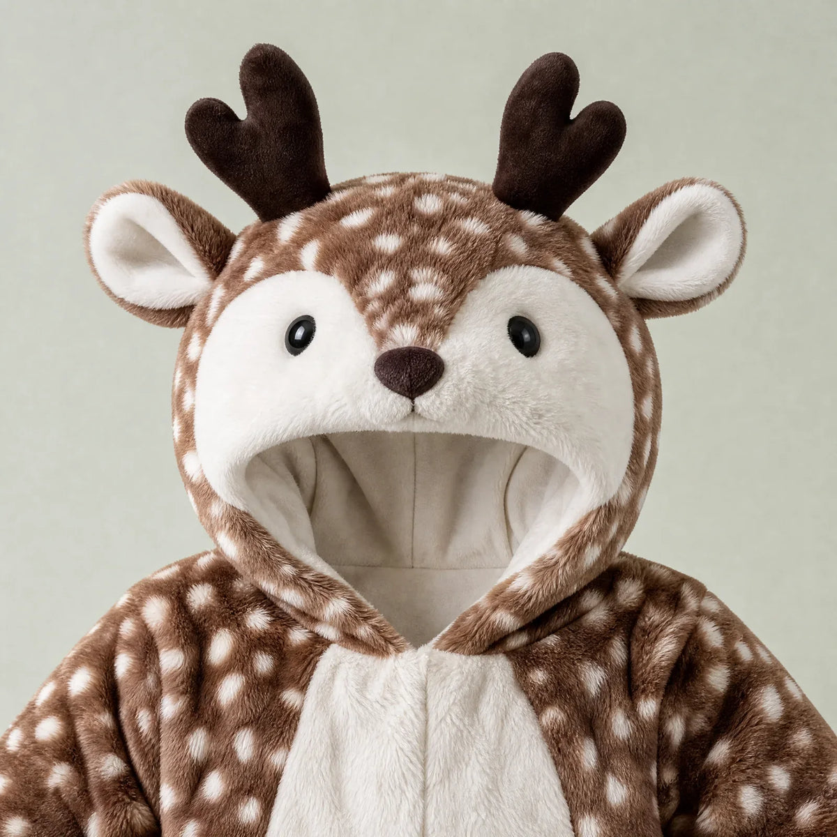 Little Reindeer Plush Hooded Onesie for Babies & Toddlers